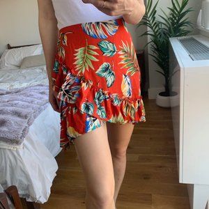 Moon River Floral Mini Skirt